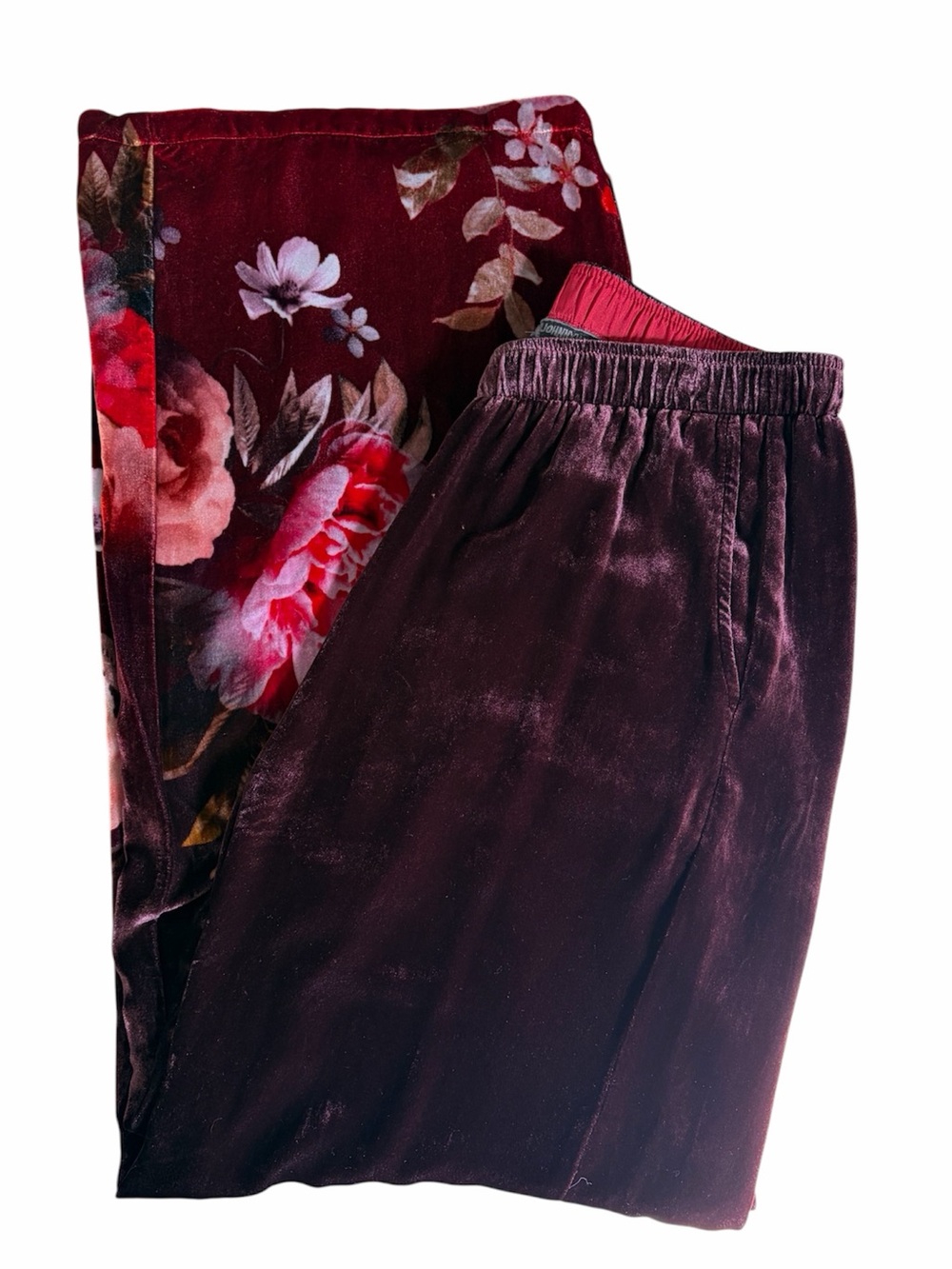 Johnny Was New Coralie Rose Floral Velvet Wide Leg Pant Women’s Size Small - Picture 6 of 9